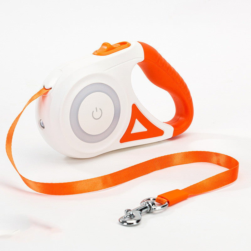Retractable Dog Leash with Collar & LED Spotlight – Automatic Pet Leash for Small and Medium Dogs