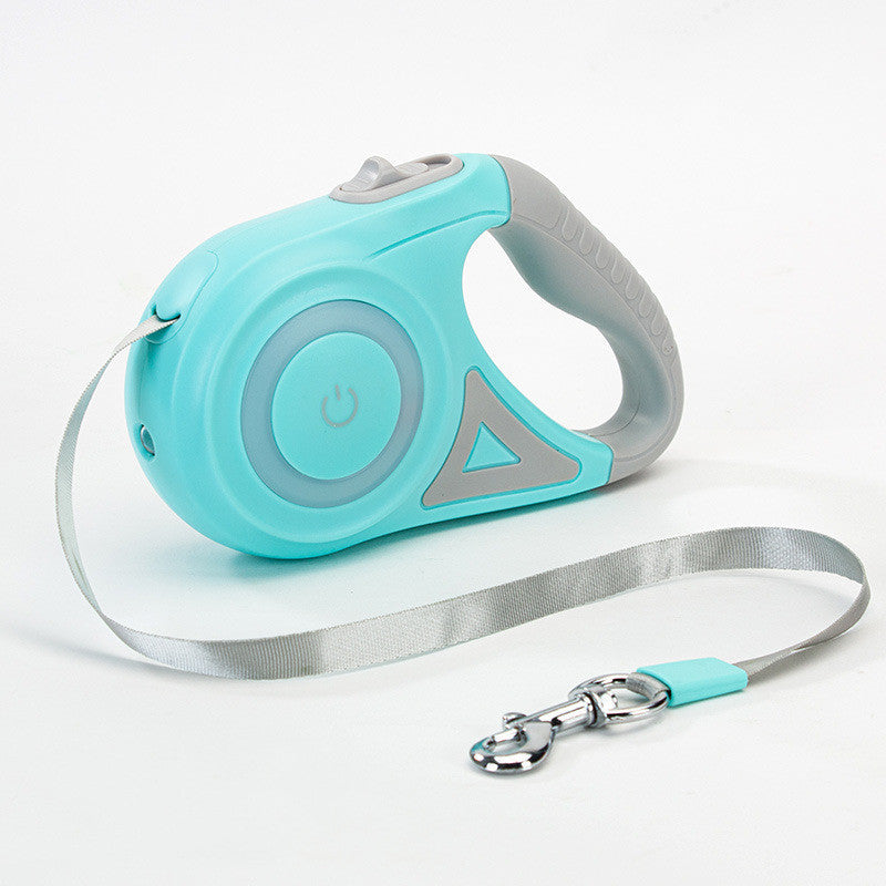 Retractable Dog Leash with Collar & LED Spotlight – Automatic Pet Leash for Small and Medium Dogs