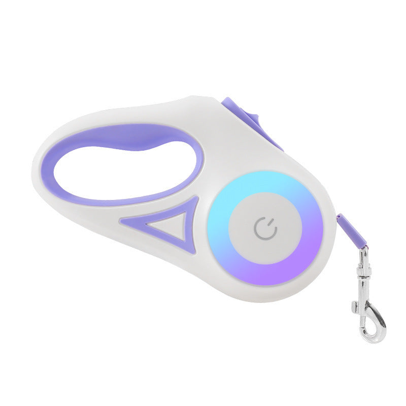 Retractable Dog Leash with Collar & LED Spotlight – Automatic Pet Leash for Small and Medium Dogs